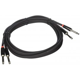 Cable Roland serie Black (cable doble) conector TR - TR plug 6.3mm  3 mts.-CasadelMusico-Accesorios y Souevenirs