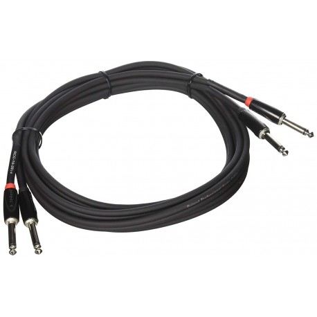 Cable Roland serie Black (cable doble) conector TR - TR plug 6.3mm  3 mts.-CasadelMusico-Accesorios y Souevenirs