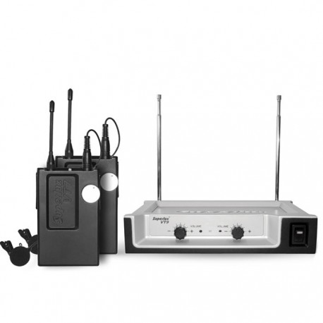 Sistema de micrófonos inalámbricos Superlux Lavalier VT97DD-E12A-CasadelMusico-