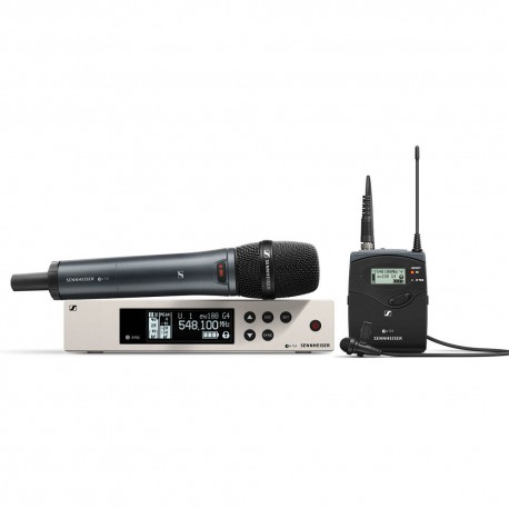 Sistema de microfonia inalámbrico Sennheiser lavalier y mano EW100G4-ME2/835-S-CasadelMusico-