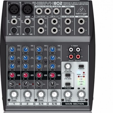 Mezcladora de 8 canales Behringer 802X-CasadelMusico-